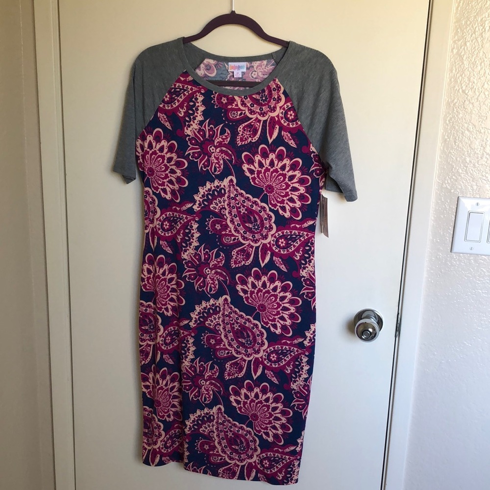 Pink and blue paisley Julia